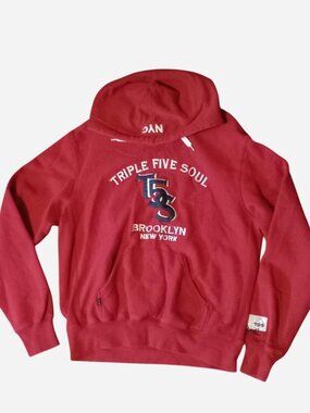 Vintage red Triple Five Soul pull over hoodie